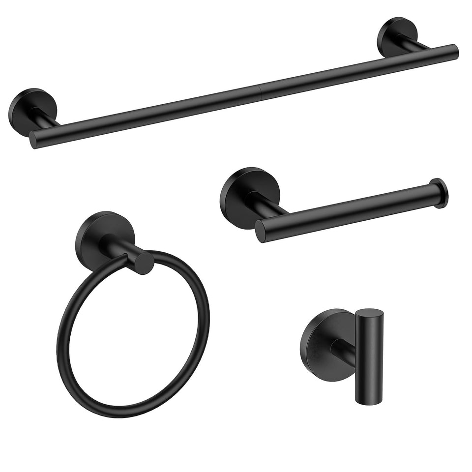 USHOWER matte black 18in towel bar assembly for tidy towels
