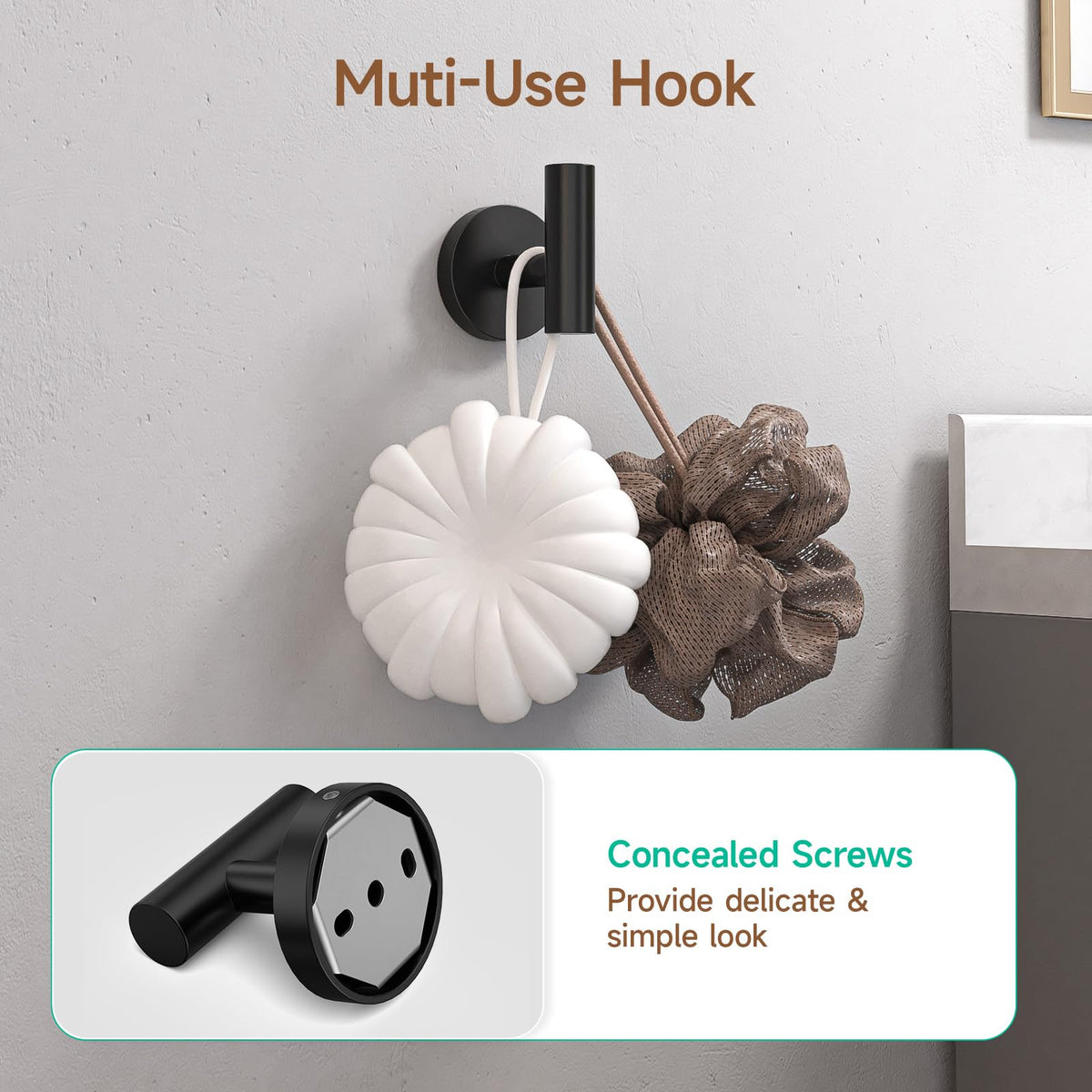 USHOWER matte black finish updates bathroom style
