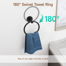 USHOWER robe hook in matte black supports robes securely
