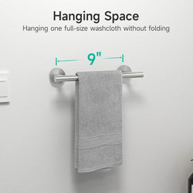 Minimalist modern bathroom design featuring USHOWER towel bar.