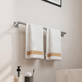 Versatile setting: towel bar in bathroom, kitchen, or laundry room