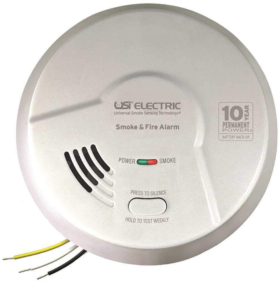 USI Electric MI106 hardwired ionization smoke alarm with battery backup for reliable home protection