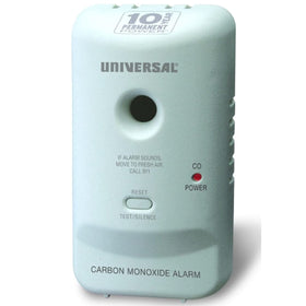 USI MC304SB carbon monoxide smart alarm front view displaying compact design and 10-year power