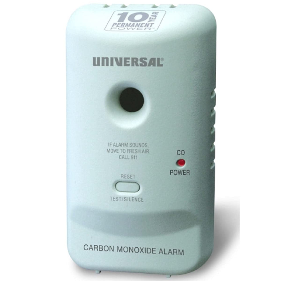 USI MC304SB carbon monoxide smart alarm front view displaying compact design and 10-year power