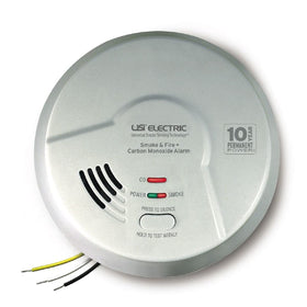 USI MIC1509S sensor grille close-up highlights smoke and CO detection coverage