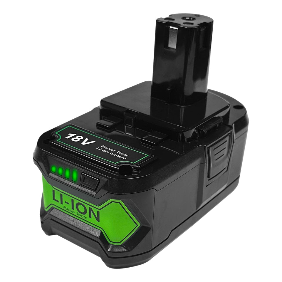 USPECIAL 8Ah Ryobi battery front view showing extended runtime for heavy tasks