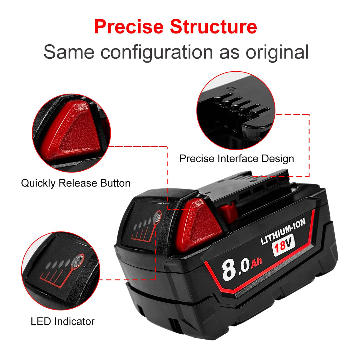 USPECIAL battery protection system guards against overload and shorts for safer operation.