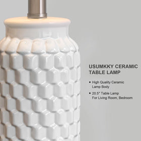 Close-up of USumkky ceramic base detail with premium farmhouse feel