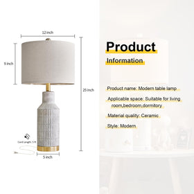 USumkky living room table lamp adds farmhouse charm.