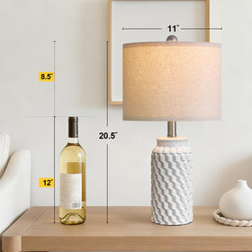 USumkky nightstand lamps on a bedside table creating cozy reading light