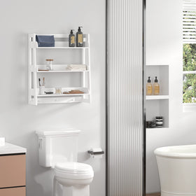 UTEX ladder-style shelf offers decorative display and utility.
