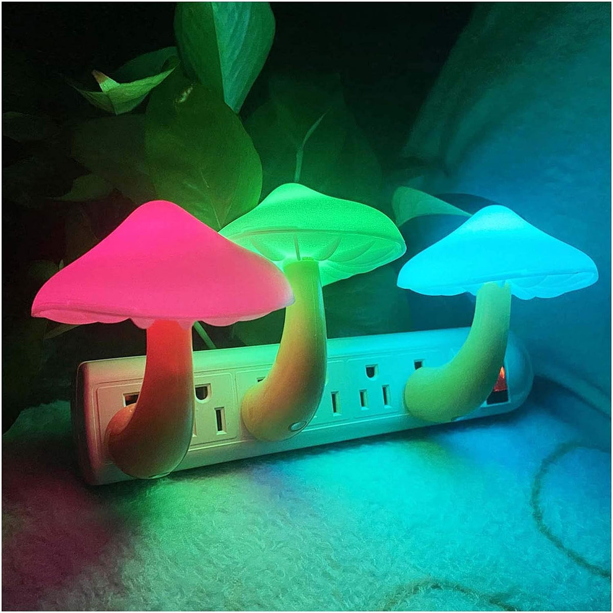 UTLK mushroom night light 3-pack provides a gentle ambient glow for any room.