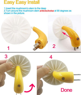 UTLK mushroom night light shows 7 colors for playful mood lighting.