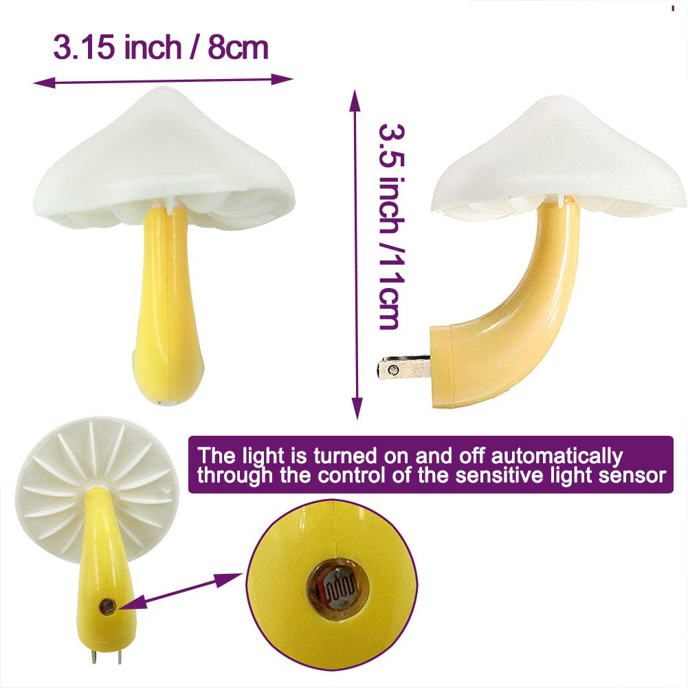 UTLK mushroom night light automatically adjusts brightness to ambient light.