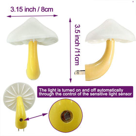 UTLK mushroom night light automatically adjusts brightness to ambient light.