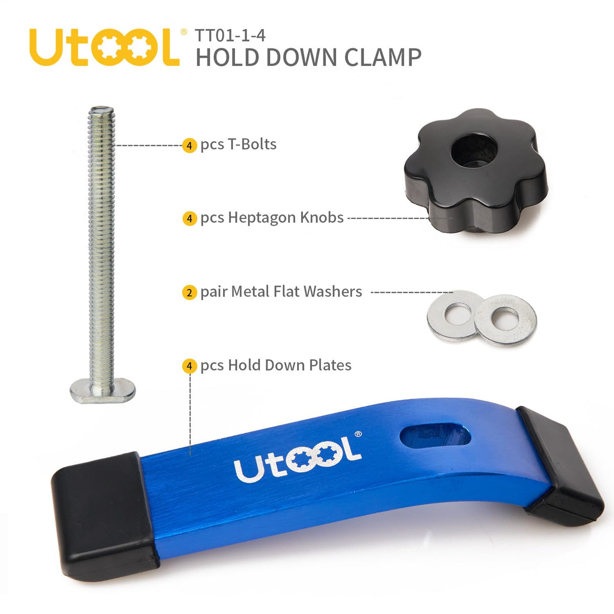UTOOL 3-1/2 inch T-track bolts for sturdy, precise assemblies
