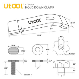 UTOOL washers included for reliable load distribution during projects