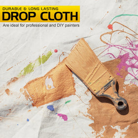 Utopia Home drop cloth protecting floors and furniture during home improvement