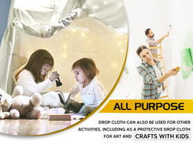 Utopia Home drop cloth provides large coverage for big spaces and messes
