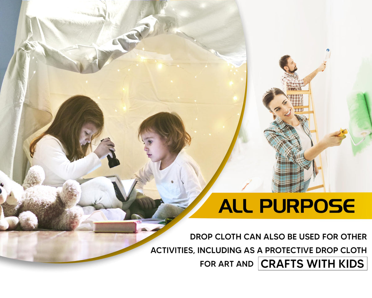 Utopia Home reusable tarp reduces mess and cleanup time