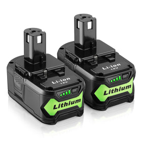 UTRBATT 18V 6.5Ah replacement battery delivering long-lasting power for Ryobi tools.