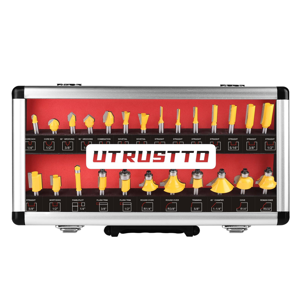 UTRUSTTO mortising and round-over bits for clean profiles and recesses