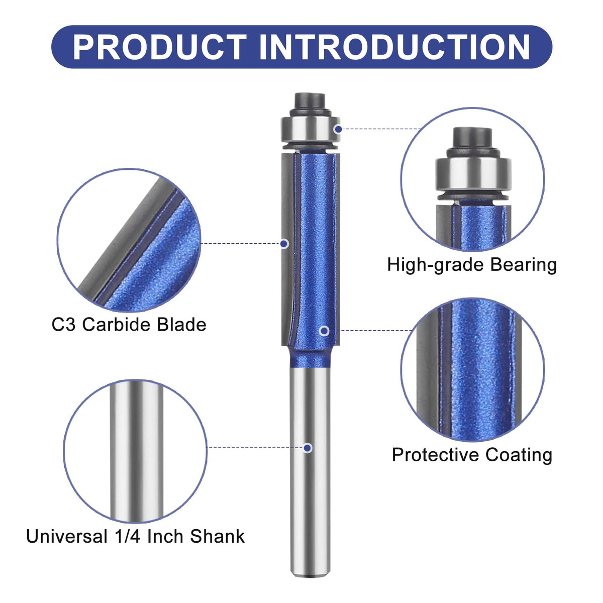 UTRUSTTO Pro bits feature teflon coating to reduce heat and wear