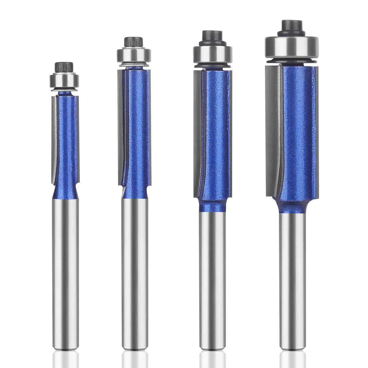 UTRUSTTO Pro flush trim bits with top bearing for precise edge trimming