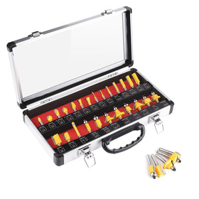 UTRUSTTO router bit set in a protective case for easy transport