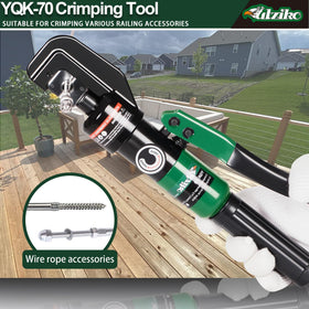 Battery cable crimping setup using UTZIKO for reliable electrical work
