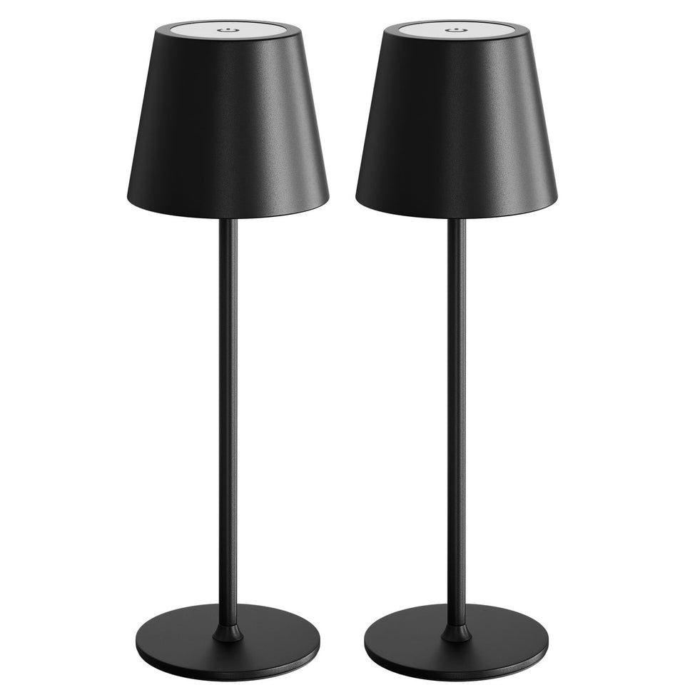 uuffoo 2-pack cordless table lamp pack shot, minimalist design for versatile spaces.