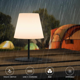 Uuffoo mini shower lamp durable metal base and high-density shade.