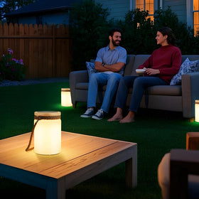 uuffoo solar table lamp lantern easy-clean surface after outdoor events