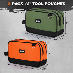 UUP 12-inch tool bag top handle close-up highlighting easy transport.