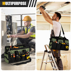 UUP 18-Inch Tool Bag wide mouth for quick access to tools and fast setup.