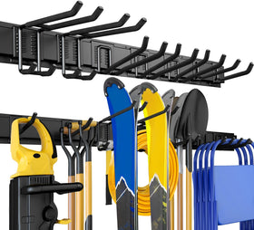 UUP 48-inch garage tool rack wall mount for organized storage and quick access.