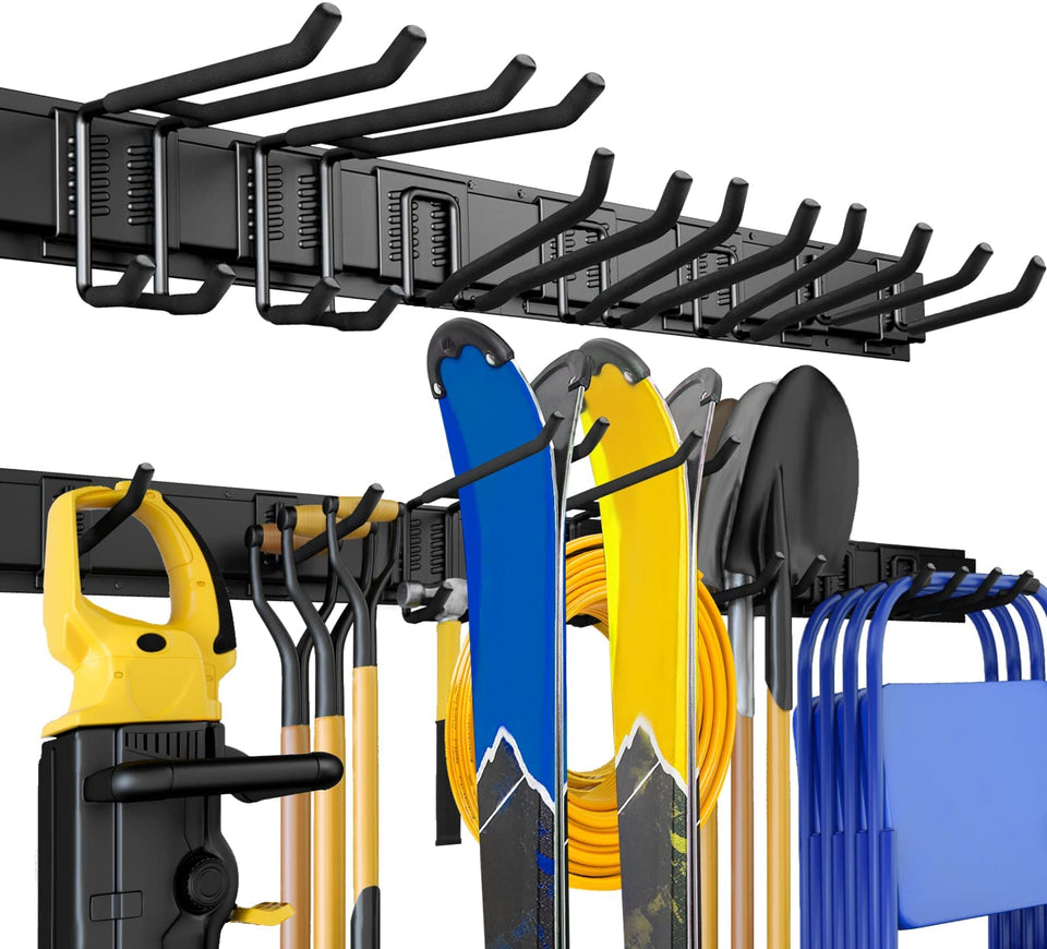 UUP 48-inch garage tool rack wall mount for organized storage and quick access.