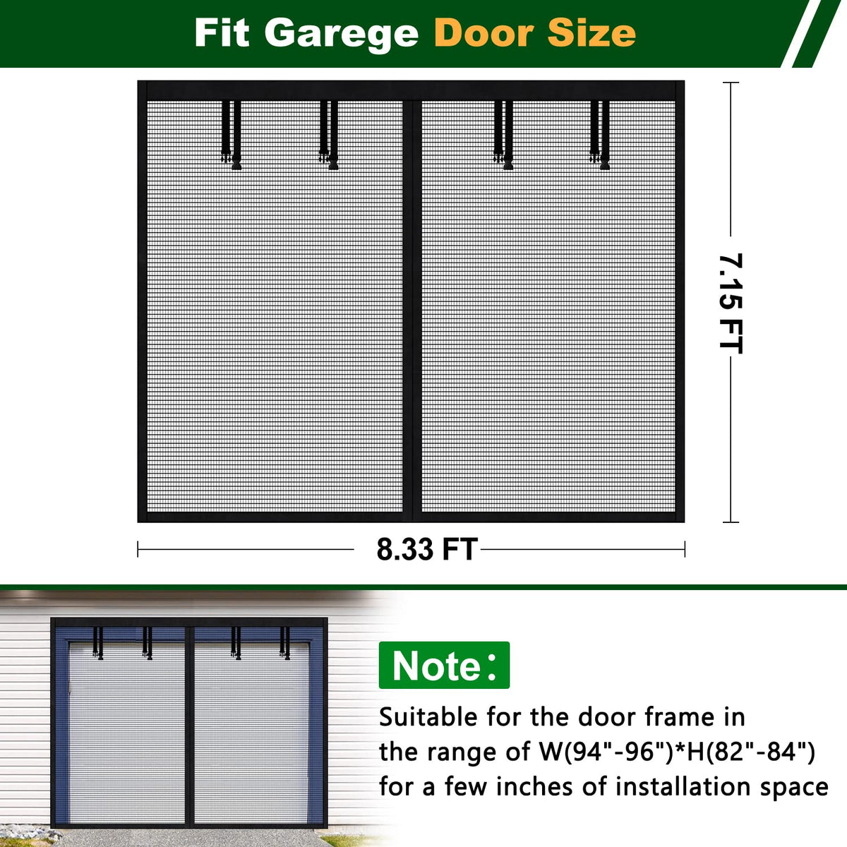 UUP easy-install garage screen kit ready for quick setup
