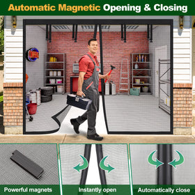 UUP fiberglass mesh garage screen showing durable airflow