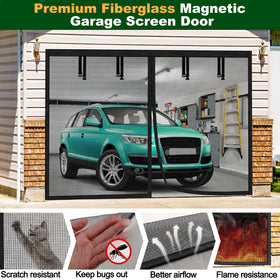 UUP magnetic-closure garage screen demonstrates hands-free entry