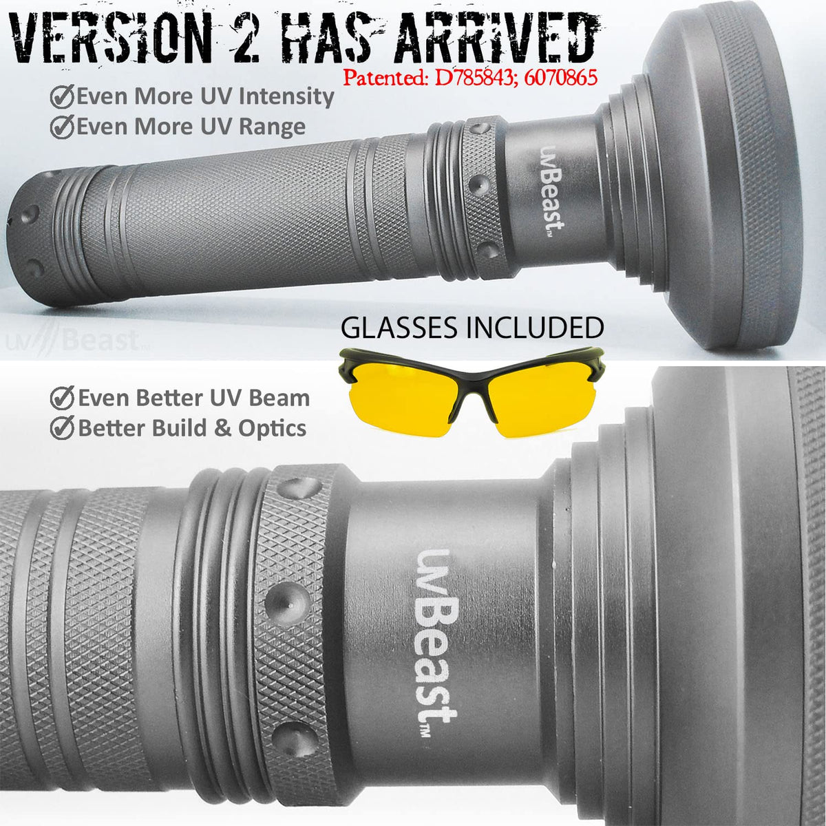 uvBeast V2 LED chip upgrade close-up highlighting enhanced UV performance