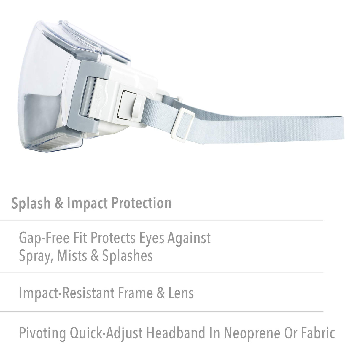 Uvex Stealth goggles with clear toric lens delivering wide, sharp vision