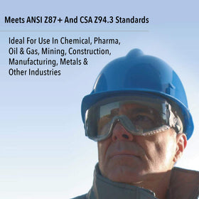 Uvex Stealth goggles meet ANSI Z87.1-2003 and CSA Z94.3 for compliant protection