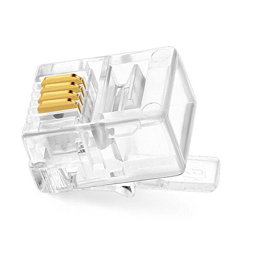 Uvital RJ11 plug ideal for handset cord repair in homes and offices