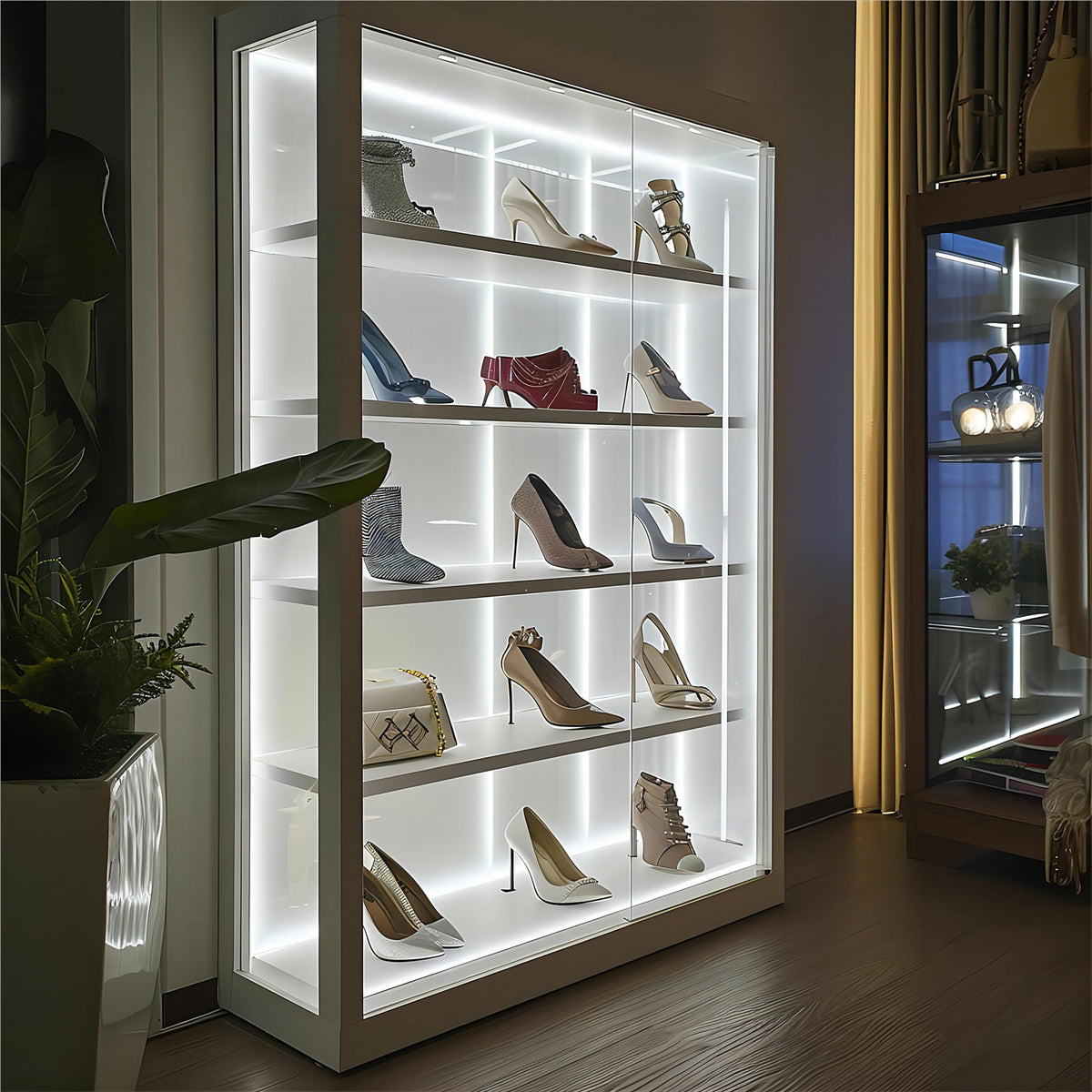 Bedroom mood lighting with UVTaoYuan 6500K bright white glow.