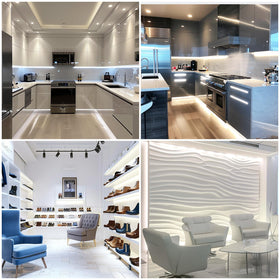 Kitchen task lighting from UVTaoYuan strips for crisp visibility.