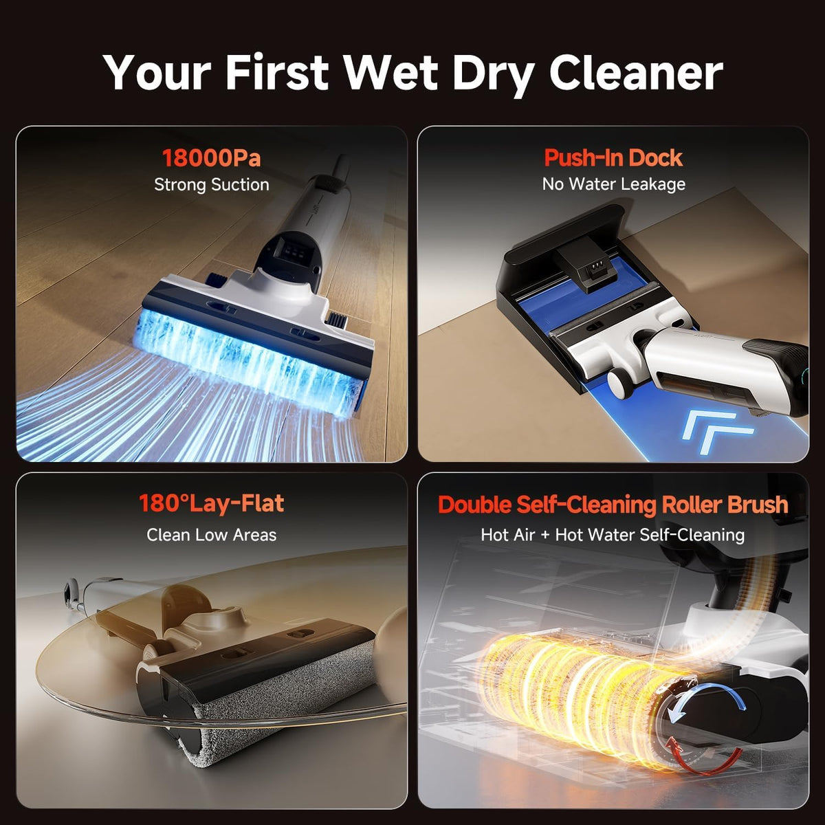 uwant wet dry vacuum dual edge cleaning clears corners and edges