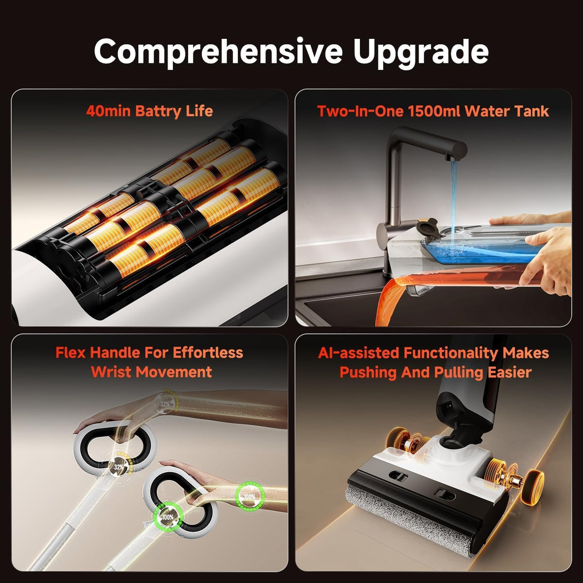 uwant hard floor mopping with vacuum for efficient cleaning
