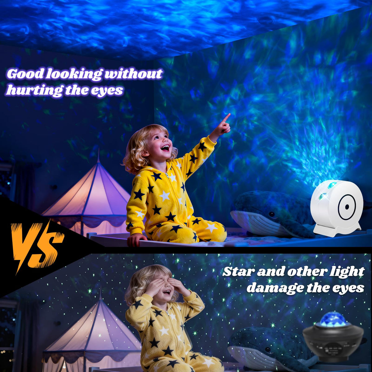 UweSmart Galaxy Projector Timer Function enables auto-off convenience.