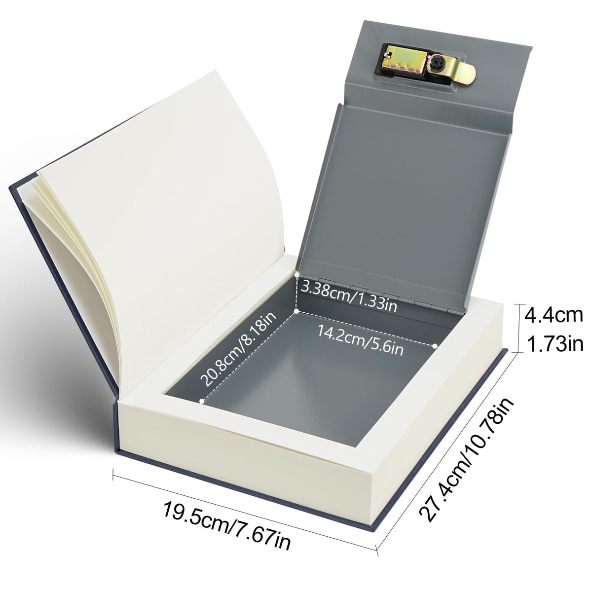 UWILLION book safe placed on a shelf within a living space